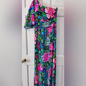 Lilly Pulitzer Pink and Green Floral Dress